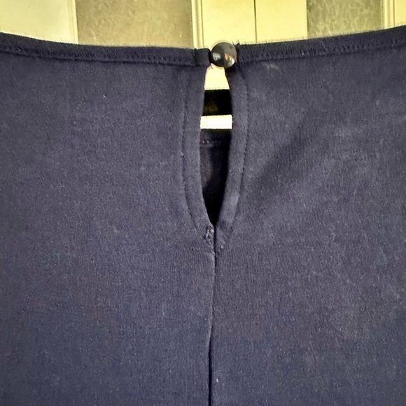 Navy Knit Dress with Pockets - Picture 2 of 3